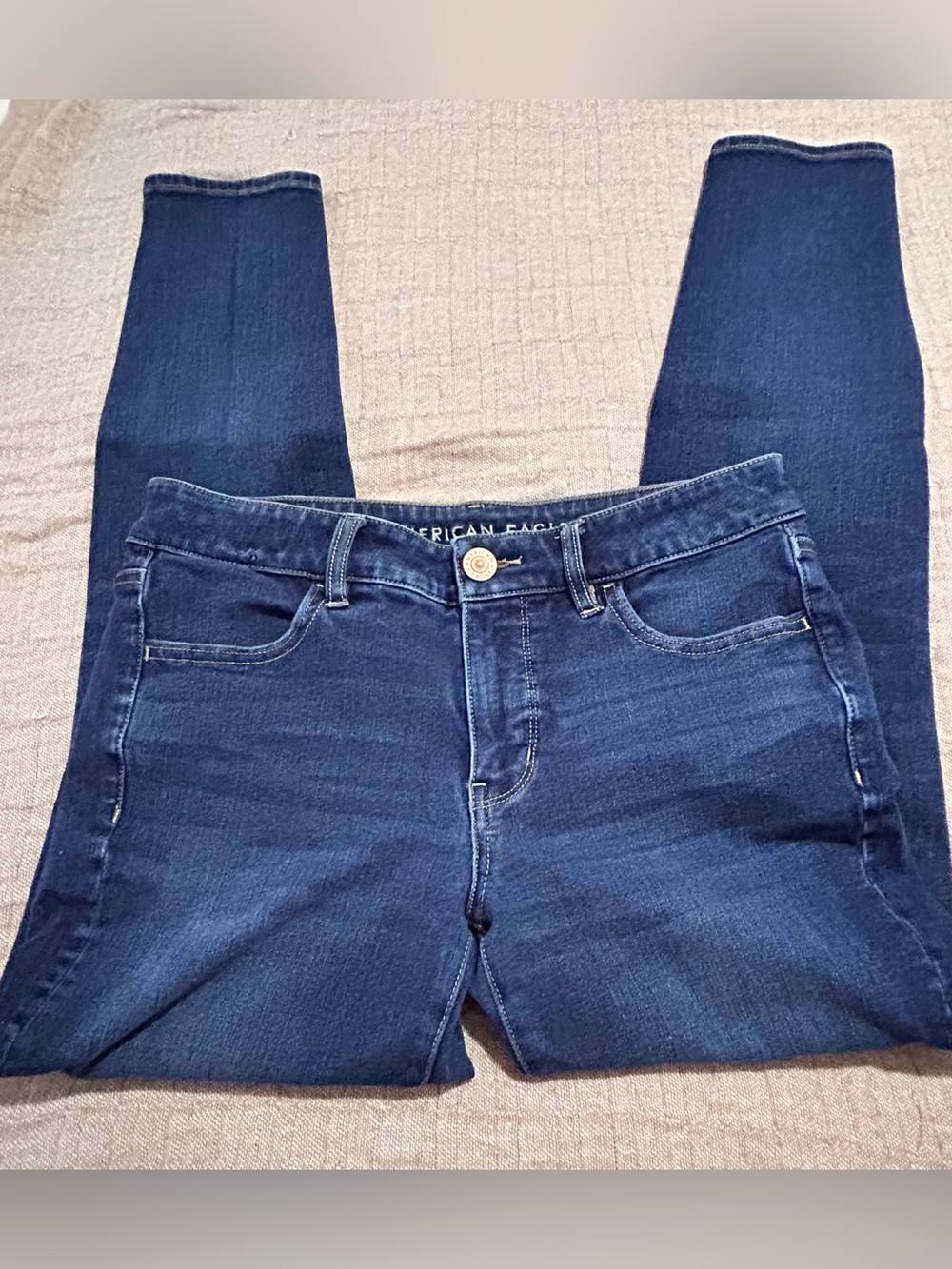 American Eagle Outfitters Women’s Dark Blue Skinny Jeans-Size 6 EC